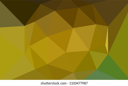 Dark Green, Yellow vector polygon abstract layout. Elegant bright polygonal illustration with gradient. Template for cell phone's backgrounds.