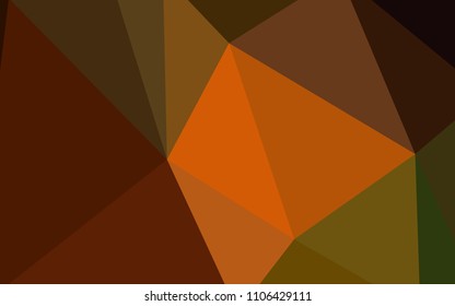 Dark Green, Yellow vector polygon abstract layout. Modern abstract illustration with triangles. Brand new design for your business.
