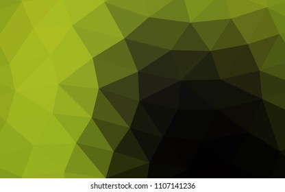 Dark Green, Yellow vector polygon abstract polygon abstract. Shining illustration, which consist of triangles. A completely new design for your business.
