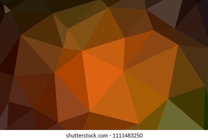 Dark Green, Yellow vector polygon abstract background. Colorful illustration in polygonal style with gradient. Pattern for a brand book's backdrop.