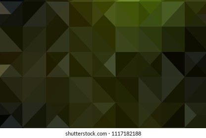 Dark Green, Yellow vector polygon abstract backdrop. Colorful illustration in polygonal style with gradient. Brand new design for your business.
