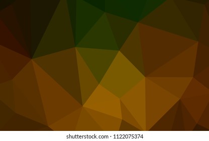 Dark Green, Yellow vector polygon abstract layout. Colorful abstract illustration with triangles. New template for your brand book.