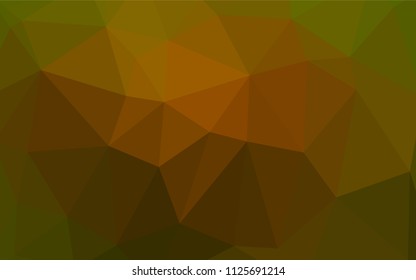 Dark Green, Yellow vector polygon abstract layout. Glitter abstract illustration with an elegant design. Textured pattern can be used for background.