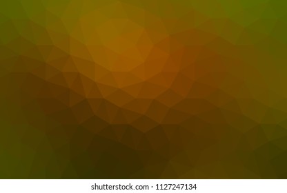 Dark Green, Yellow vector polygon abstract backdrop. A completely new color illustration in a polygonal style. Completely new template for your banner.