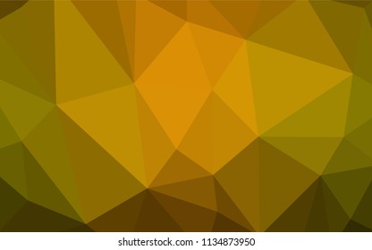 Dark Green, Yellow vector polygon abstract background. Colorful abstract illustration with triangles. Brand new design for your business.