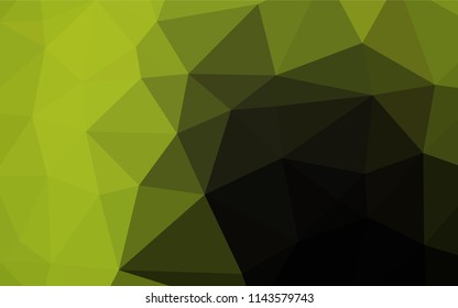 Dark Green, Yellow vector polygon abstract backdrop. Shining illustration, which consist of triangles. The template can be used as a background for cell phones.