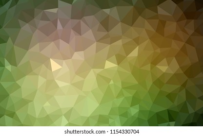Dark Green, Yellow vector polygon abstract backdrop. A sample with polygonal shapes. Textured pattern for your backgrounds.