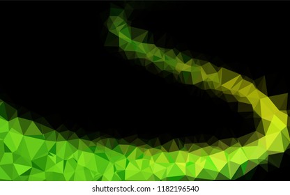 Dark Green, Yellow vector polygon abstract background. A sample with polygonal shapes. A completely new design for your business.