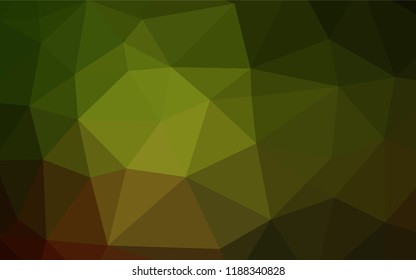 Dark Green, Yellow vector polygon abstract backdrop. Shining colored illustration in a Brand new style. Brand new design for your business.