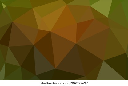 Dark Green, Yellow vector polygon abstract backdrop. Polygonal abstract illustration with gradient. Brand new design for your business.