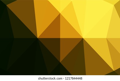 Dark Green, Yellow vector polygon abstract background. Brand new colored illustration in blurry style with gradient. The template can be used as a background for cell phones.
