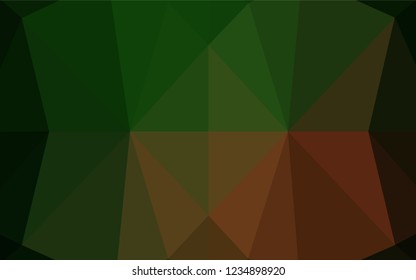 Dark Green, Yellow vector polygon abstract layout. Modern geometrical abstract illustration with gradient. A completely new design for your business.