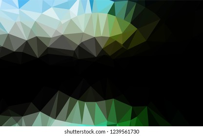 Dark Green, Yellow vector polygon abstract layout. Modern geometrical abstract illustration with gradient. Triangular pattern for your business design.