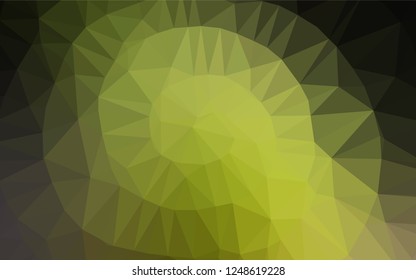 Dark Green, Yellow vector polygon abstract layout. An elegant bright illustration with gradient. The best triangular design for your business.