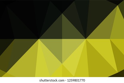Dark Green, Yellow vector polygon abstract backdrop. A completely new color illustration in a vague style. A new texture for your design.
