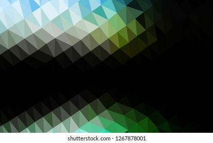 Dark Green, Yellow vector polygon abstract backdrop. Brand new colored illustration in blurry style with gradient. Brand new design for your business.