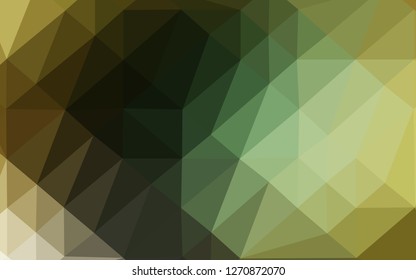 Dark Green, Yellow vector polygon abstract background. A completely new color illustration in a vague style. Elegant pattern for a brand book.