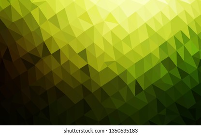 Dark Green, Yellow vector polygon abstract layout. Brand new colorful illustration in with gradient. New texture for your design.