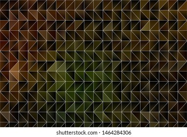 Dark Green, Yellow vector polygon abstract background. Triangular geometric sample with gradient.  Best triangular design for your business.