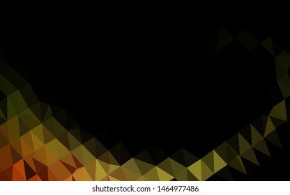 Dark Green, Yellow vector polygon abstract backdrop. Shining colored illustration in a Brand new style. Brand new style for your business design.