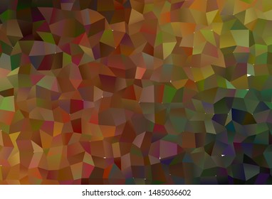 Dark Green, Yellow vector polygon abstract backdrop. Glitter abstract illustration with an elegant triangles. Textured pattern for your backgrounds.