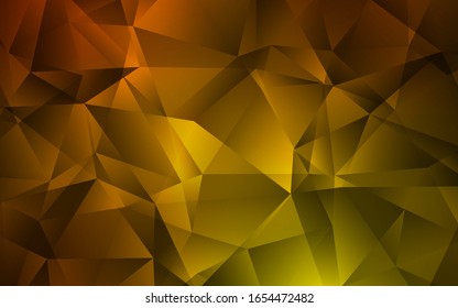 Dark Green, Yellow vector polygon abstract background. Creative geometric illustration in Origami style with gradient. Completely new template for your banner.