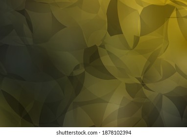 Dunkelgrüner, gelber Vektorpolygon abstrakter Hintergrund. Elegante, helle polygonale Illustration mit Farbverlauf. Neue Vorlage für Ihr Markenbuch.