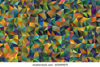 Dark Green, Yellow vector polygon abstract template. A vague abstract illustration with gradient. The best triangular design for your business.