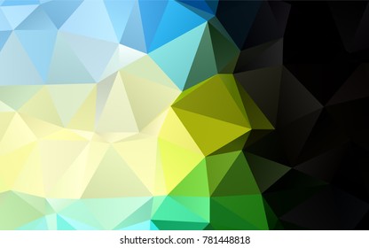 Dark Green, Yellow vector polygon abstract pattern. A completely new color illustration in a vague style. Triangular pattern for your business design.