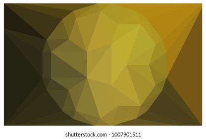 Dark Green, Yellow vector polygonal illustration, which consist of triangles with a gemstone in center. Triangular design of a huge diamond for your business. Creative geometric background of gems.