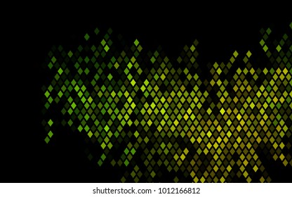 Dark Green, Yellow vector polygonal illustration, which consist of rectangles. Rectangular pattern for your business design. Geometric background in Origami style with gradient. 