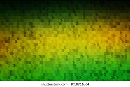 Dark Green, Yellow vector polygonal illustration consisting of rectangles. Rectangular design for your business. Creative geometric background in origami style with gradient.