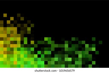 Dark Green, Yellow vector polygonal illustration, which consist of rectangles. Rectangular pattern for your business design. Geometric background in Origami style with gradient. 