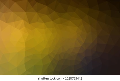 Dark Green, Yellow vector polygonal illustration, which consist of triangles. Triangular pattern for your business design. Geometric background in Origami style with gradient. 