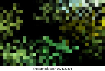 Dark Green, Yellow vector polygonal illustration consisting of rectangles. Rectangular design for your business. Creative geometric background in origami style with gradient.
