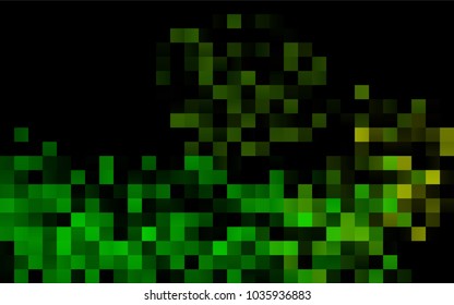 Dark Green, Yellow vector polygonal illustration, which consist of rectangles. Rectangular pattern for your business design. Geometric background in Origami style with gradient. 