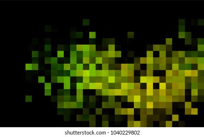 Dark Green, Yellow vector polygonal illustration, which consist of rectangles. Rectangular pattern for your business design. Geometric background in Origami style with gradient. 