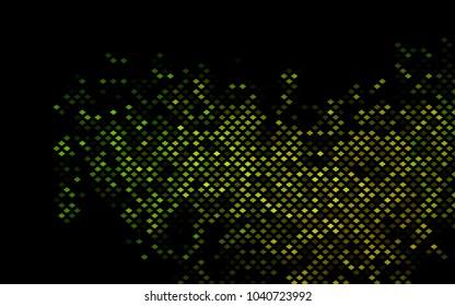 Dark Green, Yellow vector polygonal illustration, which consist of rectangles. Rectangular pattern for your business design. Geometric background in Origami style with gradient. 