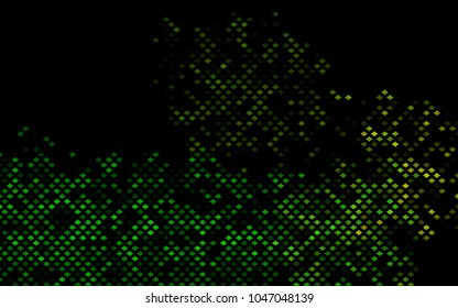 Dark Green, Yellow vector polygonal illustration, which consist of rectangles. Rectangular pattern for your business design. Geometric background in Origami style with gradient. 