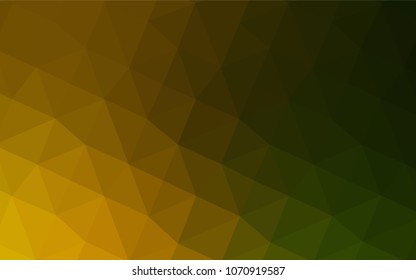 Dark Green, Yellow vector polygonal pattern. Colorful illustration in abstract style with gradient. That pattern can be used as a part of a brand book.