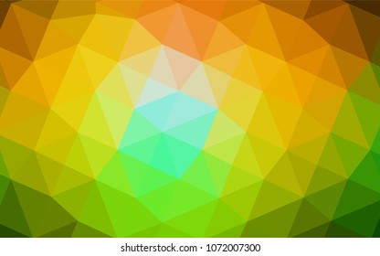 Dark Green, Yellow vector polygonal template. Creative geometric illustration in Origami style with gradient. Brand-new design for your business.