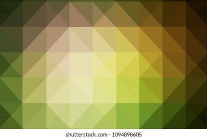 Dark Green, Yellow vector polygonal pattern. Creative geometric illustration in Origami style with gradient. New template for your brand book.
