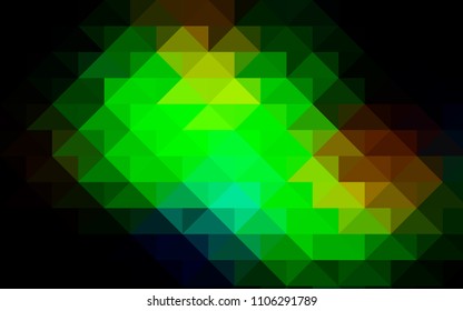 Dark Green, Yellow vector polygonal template. A completely new color illustration in a vague style. The elegant pattern can be used as part of a brand book.