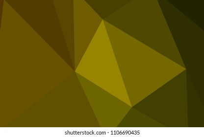 Dark Green, Yellow vector polygonal template. A completely new color illustration in a polygonal style. A new texture for your web site.