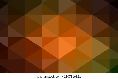 Dark Green, Yellow vector polygonal template. Creative geometric illustration in Origami style with gradient. Textured pattern can be used for background.