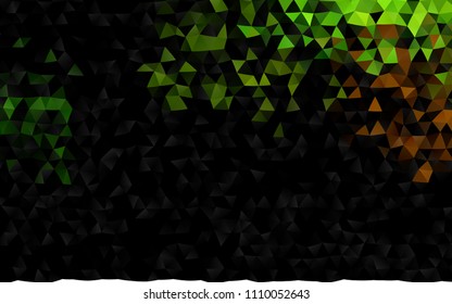 Dark Green, Yellow vector polygonal template. Colorful illustration in abstract style with gradient. A completely new design for your business.