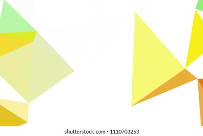 Dark Green, Yellow vector polygonal background. Creative geometric illustration in Origami style with gradient. Brand new design for your business.