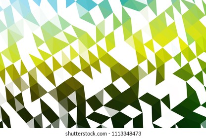 Dark Green, Yellow vector polygonal template. Glitter abstract illustration with an elegant design. The best triangular design for your business.