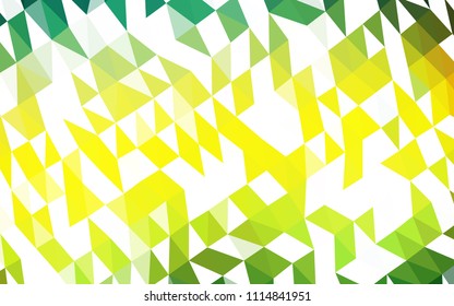 Dark Green, Yellow vector polygonal background. Shining colored illustration in a Brand new style. A new texture for your design.