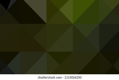 Dark Green, Yellow vector polygonal pattern. Polygonal abstract illustration with gradient. Brand-new style for your business design.